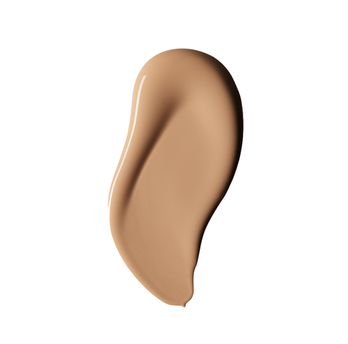 Blu Paint Marias Heart interior paint swatch showing warm beige tan smear on black background