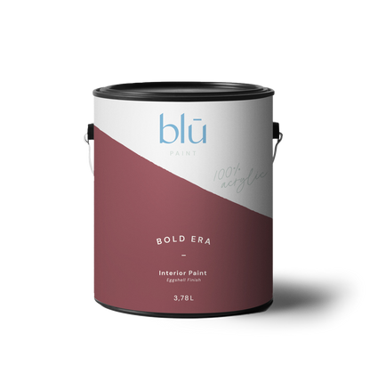 Blu Paint Bold Era interior paint can with eggshell finish and 3.78 liter capacity