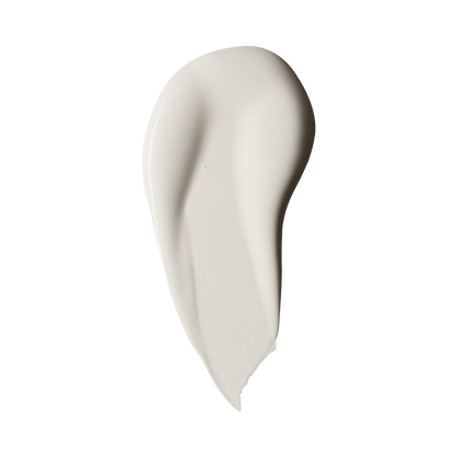 Smooth white paint swatch representing Blu Paint Peace of Mind interior paint on black background